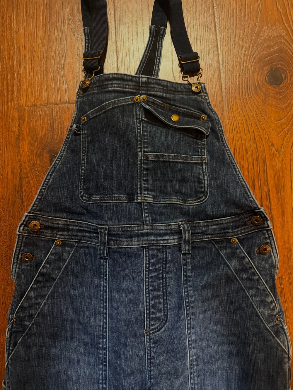 Duluth Trading Co. Women’s Lined Stretch Denim Overalls Dark Wash S Regular